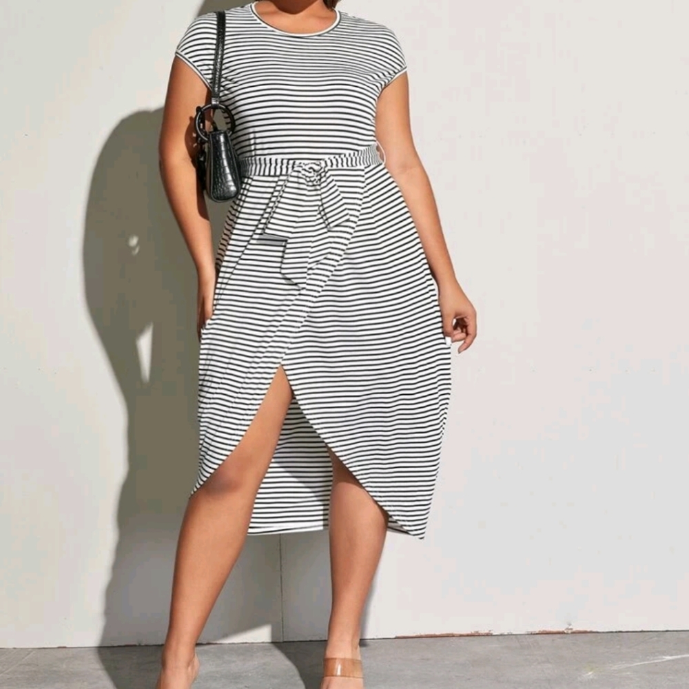 Faux wrap dress